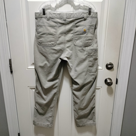 Carhartt Men's Light Gray Khakis Size 38X30 - Picture 3 of 6